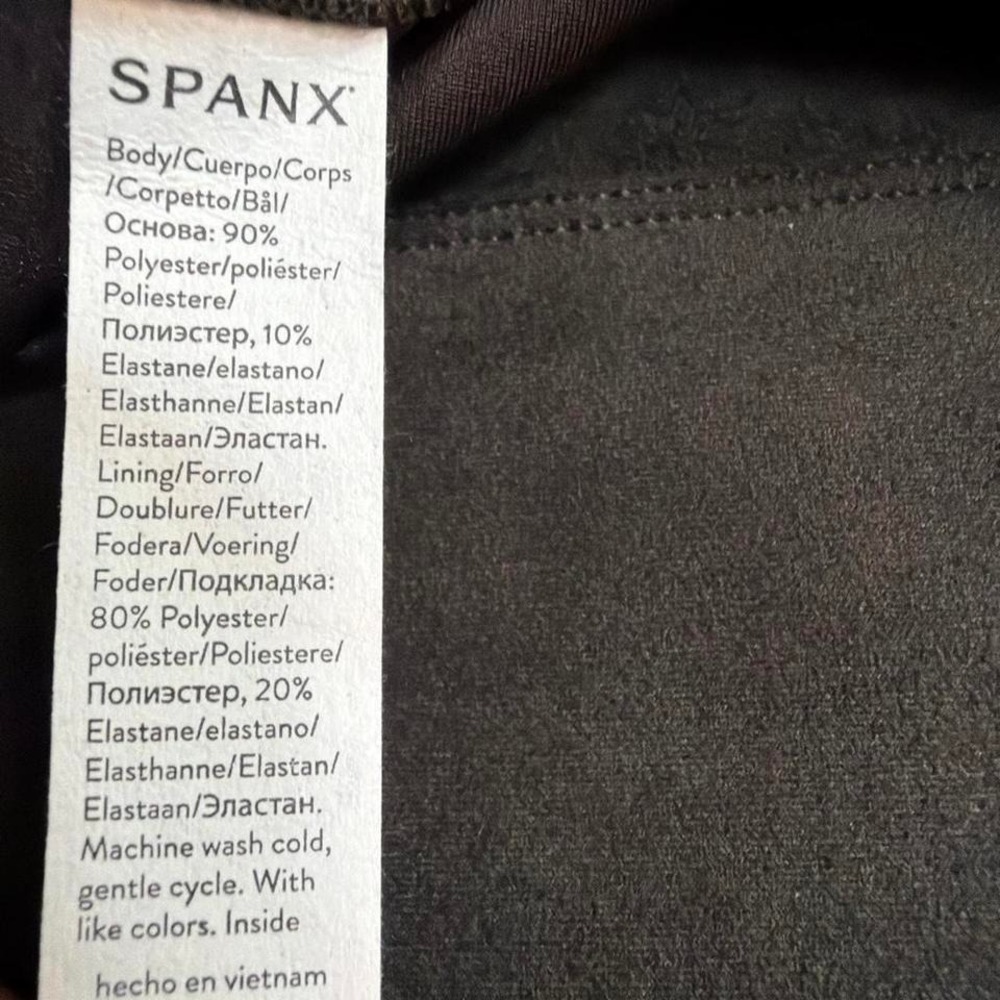 NWT Spanx Faux Suede Leggings Brown Pull On Shaping Pants Women's S Minimalist - Picture 5 of 8